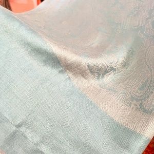 NEW Silk and Pashmina Wrap  Light baby blue
